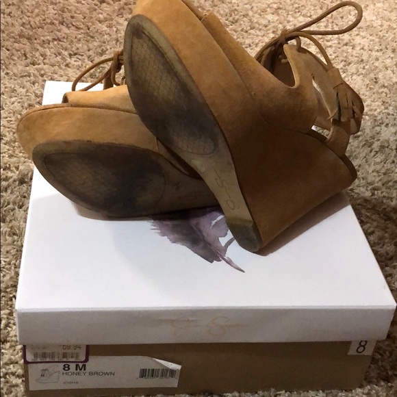 Jessica Simpson Wedges sz 8 - Picture 4 of 5